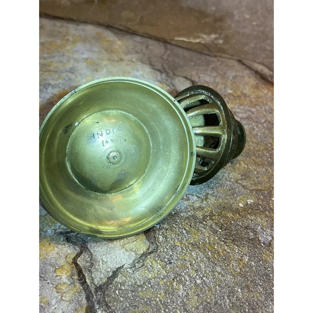 Vintage Brass Bell with matching Base.  Made in India.